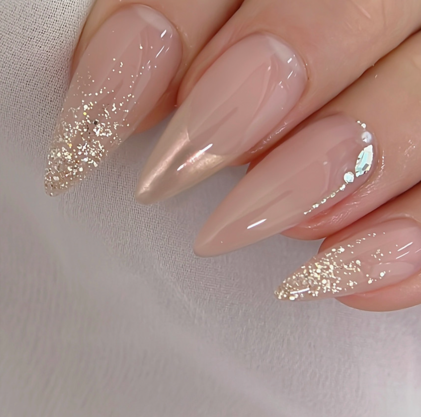 Nailbayo DOI Beige Gold Glitter, 10ml