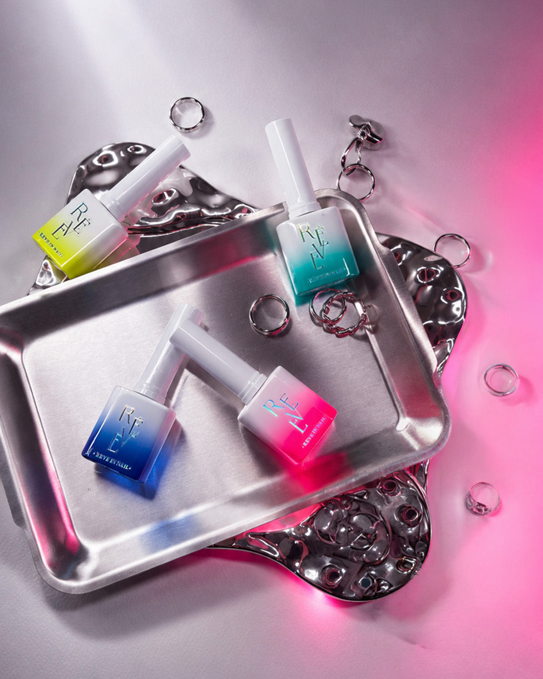 REVE IN NAIL Neon Punk Magnetic Gel Polish Set, Set 10 x 10ml