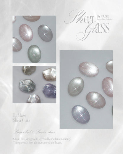 BY MUSE Sheer Glass Magnetic Gel Polish, Set 8 x 10ml