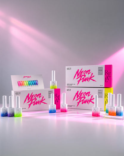 REVE IN NAIL Neon Punk Magnetic Gel Polish Set, Set 10 x 10ml