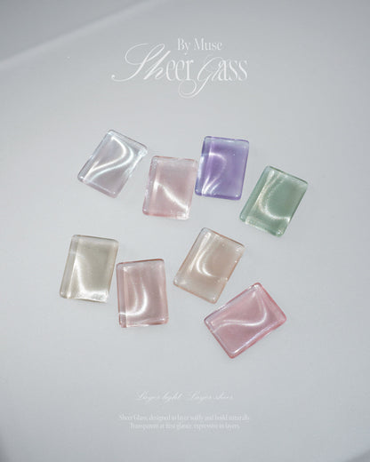 BY MUSE Sheer Glass Magnetic Gel Polish, Set 8 x 10ml