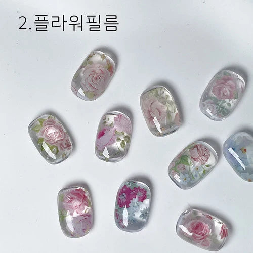 CLODI Super Nail Film Flower, Set 10x
