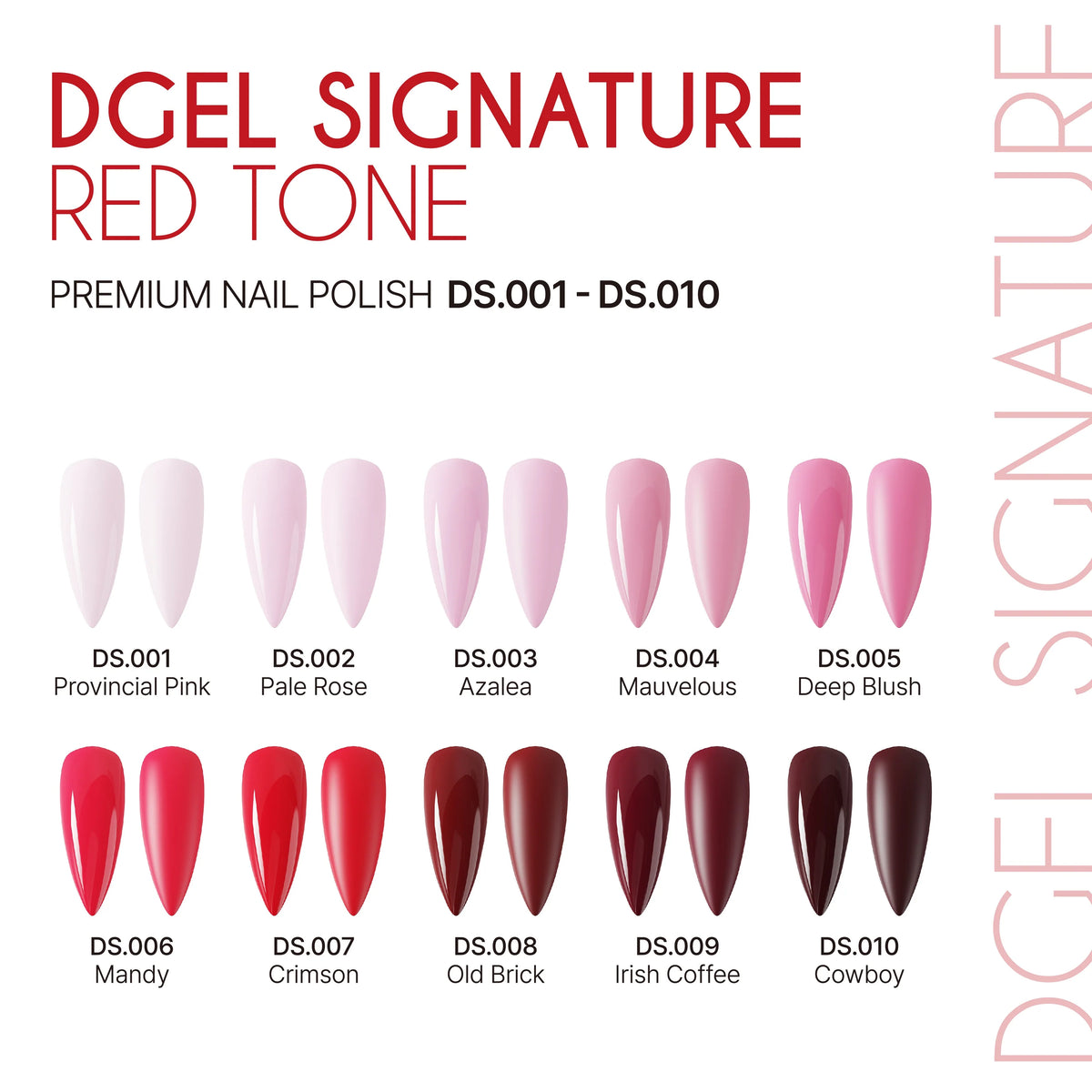 DGEL Signature DS009 100 Color Gel Collection, 12ml