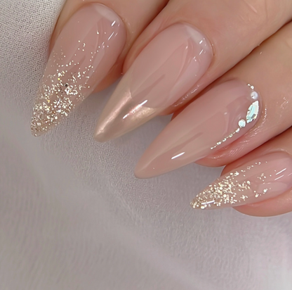 Nailbayo DOI Beige Gold Glitter, 10ml