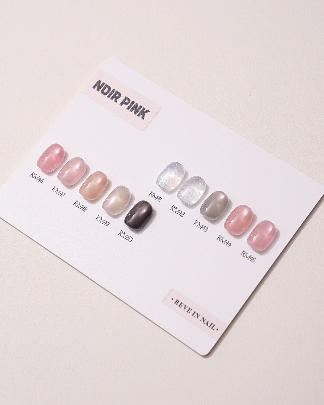 REVE IN NAIL Noir Pink Magnetic Gel Polish, Set 10 x 10ml