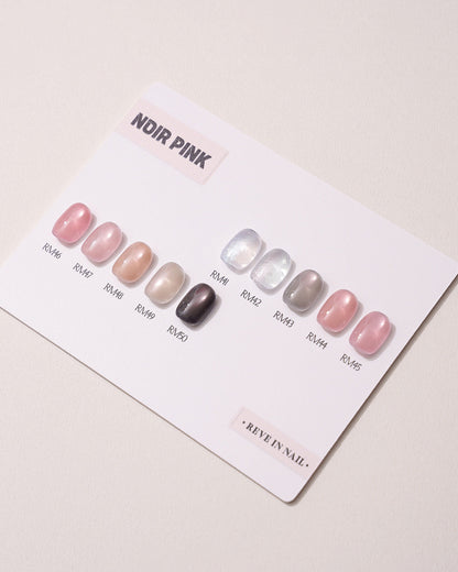 REVE IN NAIL Noir Pink Magnetic Gel Polish, Set 10 x 10ml