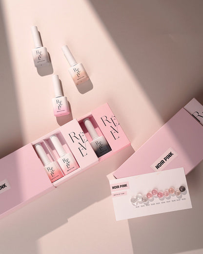 REVE IN NAIL Noir Pink Magnetic Gel Polish, Set 10 x 10ml