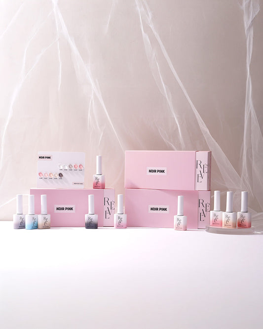 REVE IN NAIL Noir Pink Magnetic Gel Polish, Set 10 x 10ml