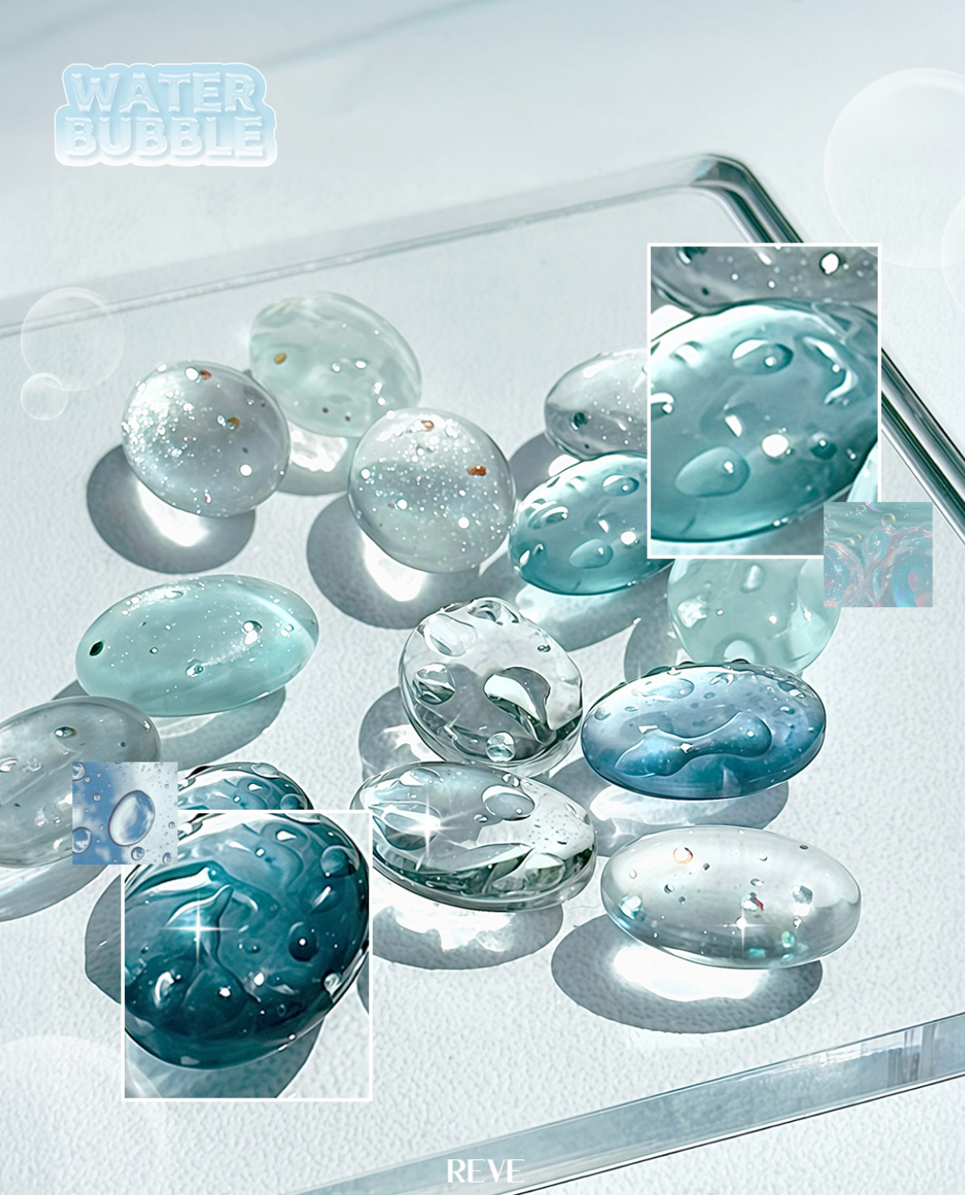 REVE IN NAIL WATERBUBBLE, Set 5 x 10ml