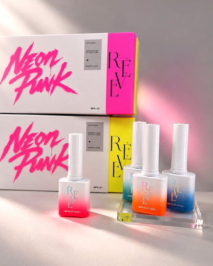 REVE IN NAIL Neon Punk Magnetic Gel Polish Set, Set 10 x 10ml