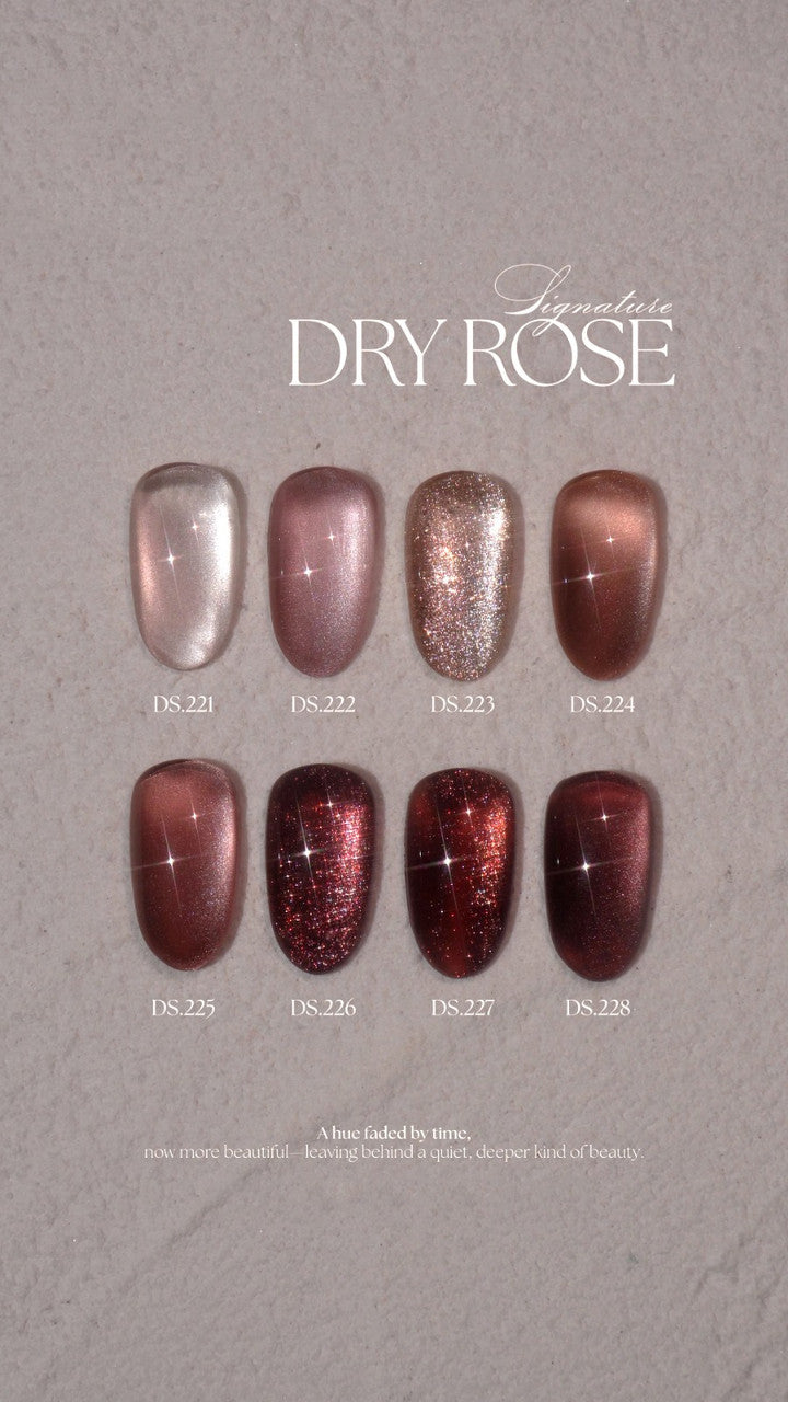 DGEL Signature Dry Rose Magnetic Gel Collection, Set 8 x 12ml