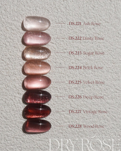 DGEL Signature Dry Rose Magnetic Gel Collection, Set 8 x 12ml