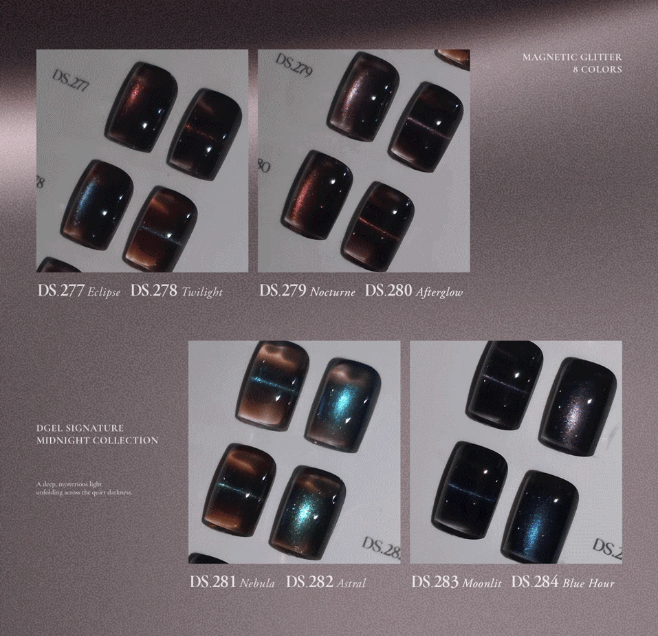 DGEL Signature Midnight Collection, Set 8x12ml