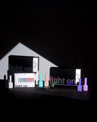 REVE IN NAIL Light On Glitter Gel Polish, Set 10 x 10ml
